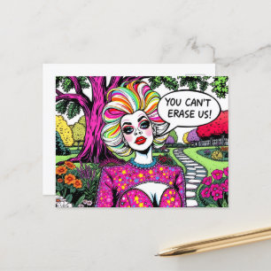 Carte Postale Faites glisser la reine que vous ne pouvez pas nou