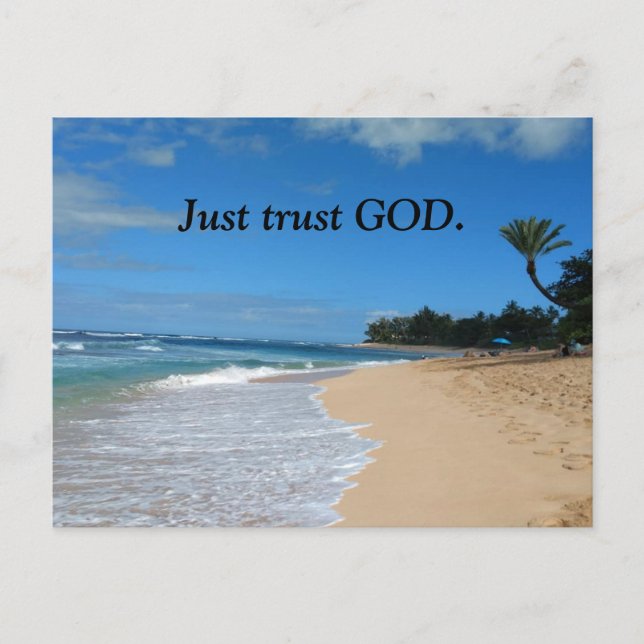 Carte Postale Faites juste confiance à Dieu. (Devant)