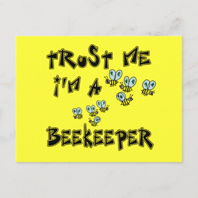 Carte Postale Faites-moi confiance Je suis Beekeeper (Devant)