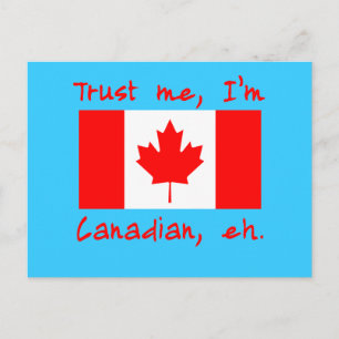 Carte Postale Faites-moi confiance Je suis Produits canadiens