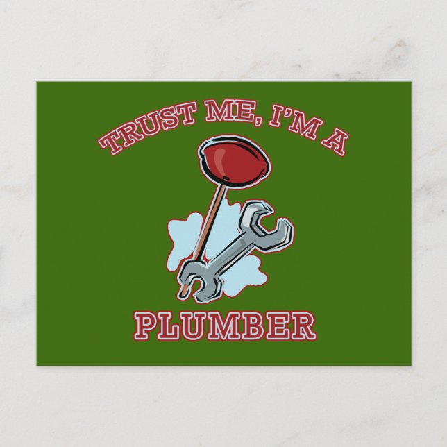 Carte Postale Faites-moi confiance Je suis un Plumber Cadeaux et (Devant)
