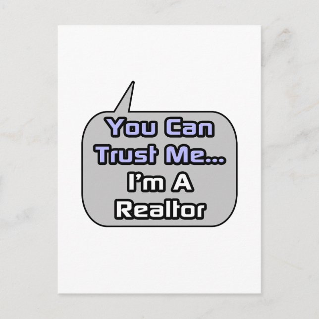 Carte Postale Faites-moi confiance .. Je suis un Realtor (Devant)