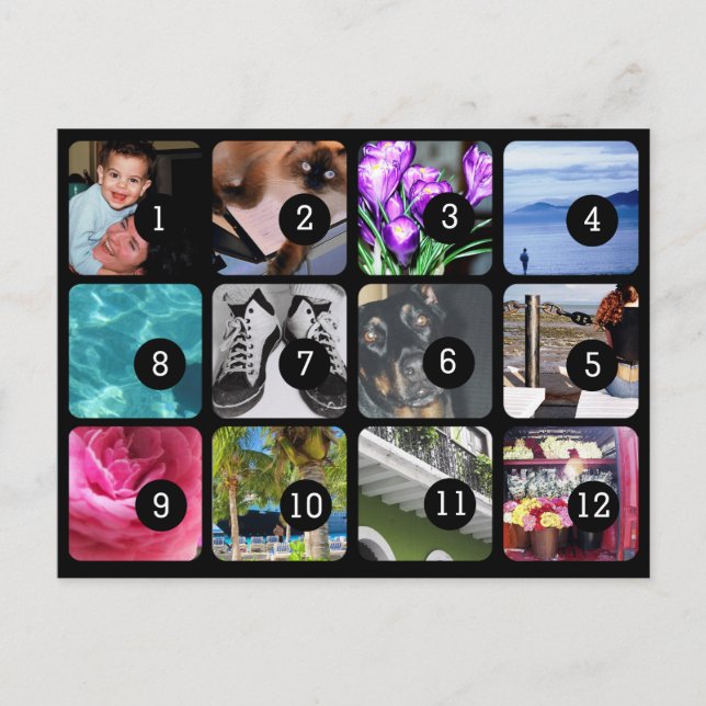 Carte Postale Faites votre propre envoi de 12 photos (Devant)