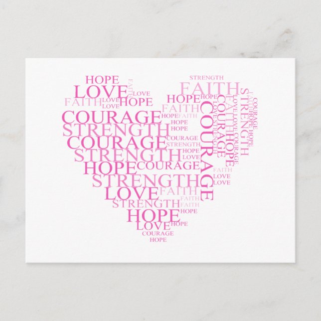 Carte postale Faith Hope Heart (Devant)