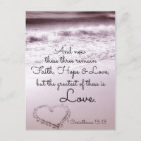 Faith Hope Love, 1 Corinthiens 13:13, Ocean Beach