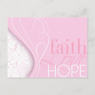 Carte Postale Faith Love Hope