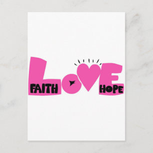 CARTE POSTALE FAITHHOPELOVE