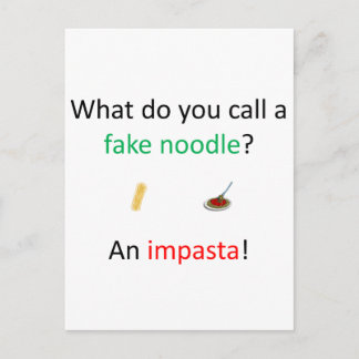 Carte Postale Fake Noodle Joke