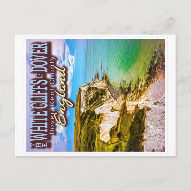 CARTE POSTALE FALAISES BLANCHES DE DOVER - DOVER KENT ANGLETERRE (Devant)