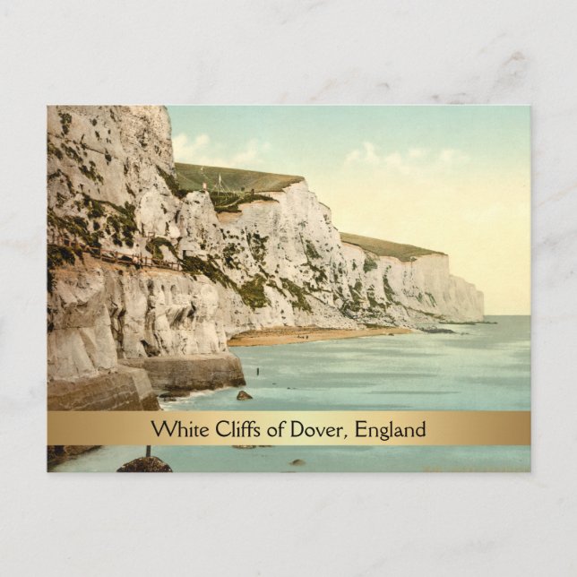 Carte Postale Falaises blanches de Dover, Kent, Angleterre (Devant)