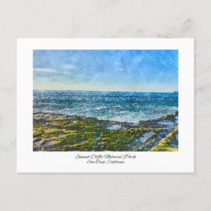 Carte Postale Falaises de coucher de soleil San Diego, Californi