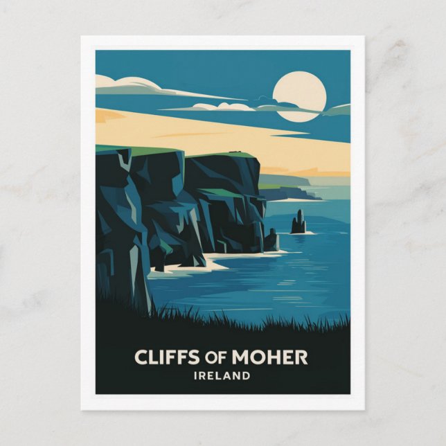 Carte Postale Falaises de Moher, Irlande (Devant)