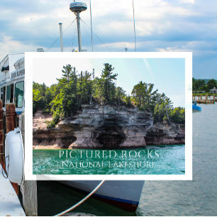Carte Postale Falaises, Grottes, Lac Supérieur, Pictured Rocks,