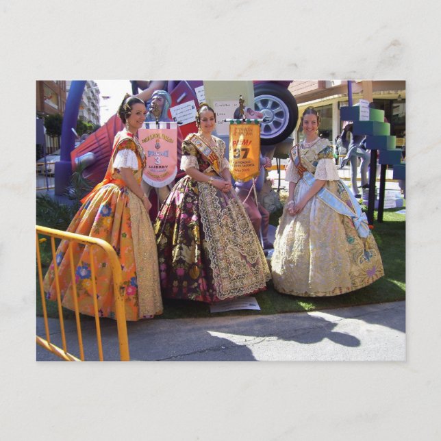 Carte Postale Fallas Ladies. (Devant)