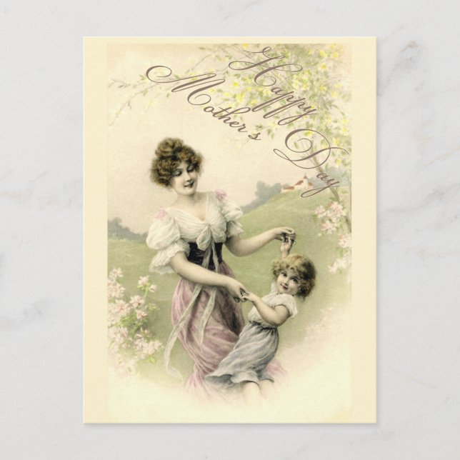 Carte Postale Falln Printemps Heure Danse Fête des mères (Devant)