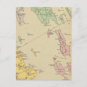 Carte Postale Falmouth Foreside, îles adjacentes, Casco Bay