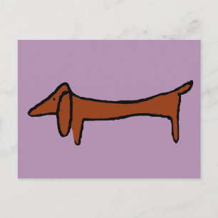 Carte Postale Fameux Dachshund Abstrait