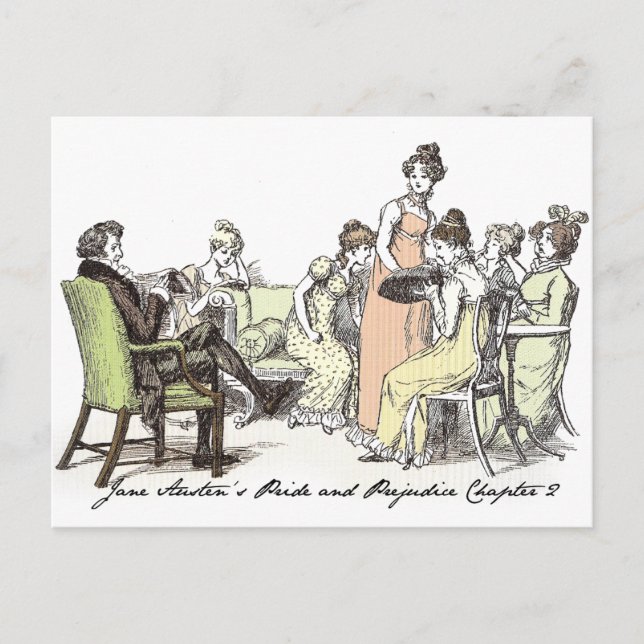 Carte Postale Famille Bennet - Jane Austen Fierté & Préjugés (Devant)