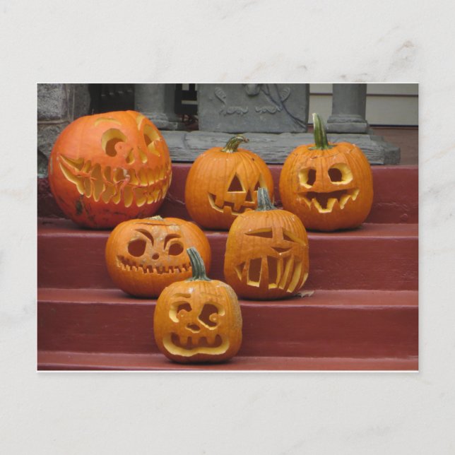 Carte Postale Famille citrouille (Devant)