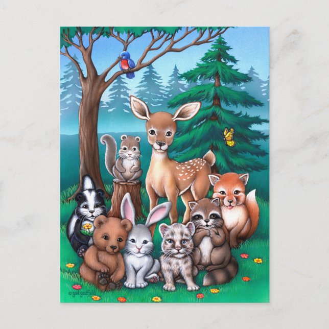 Carte Postale Famille des forêts (Devant)
