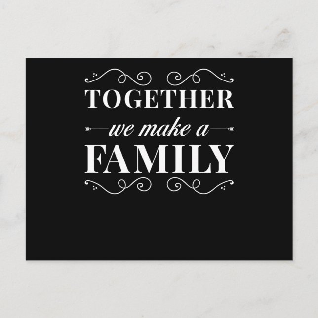 Carte Postale Famille ensemble nous faisons famille (Devant)