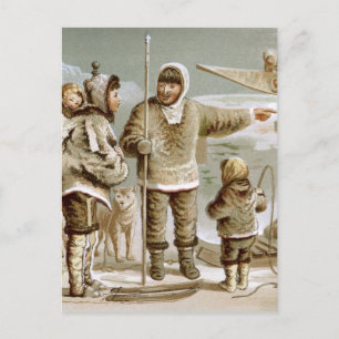 Carte Postale Famille Eskimo