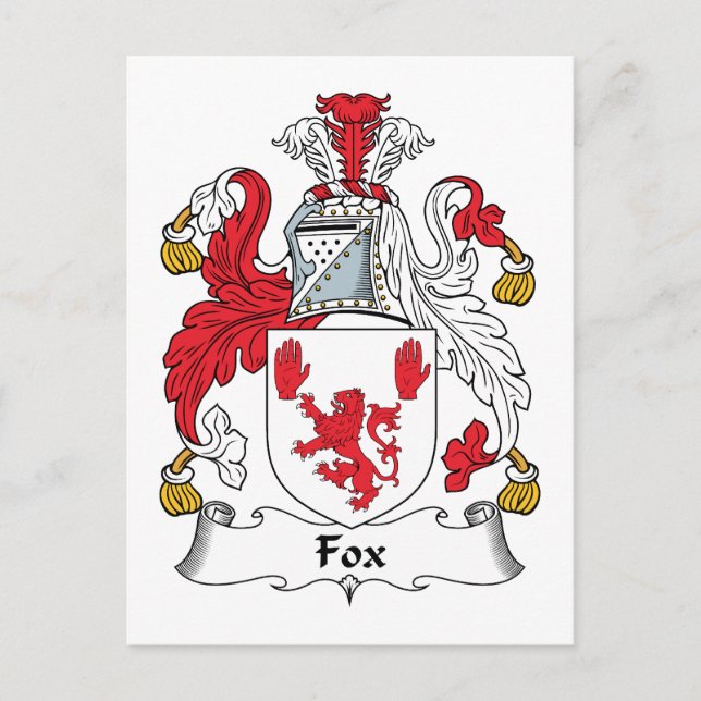 Carte Postale Famille Fox (Devant)