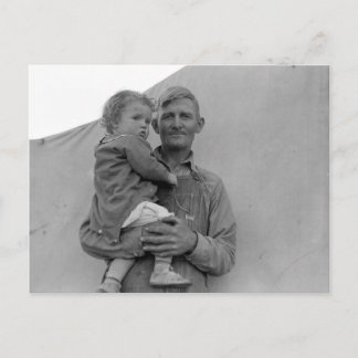 Carte Postale Famille Migrant Pendant La Récolte De Pois — 1939