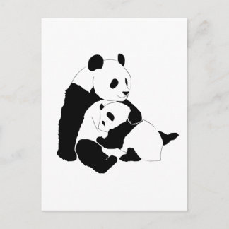 Carte Postale Famille Panda
