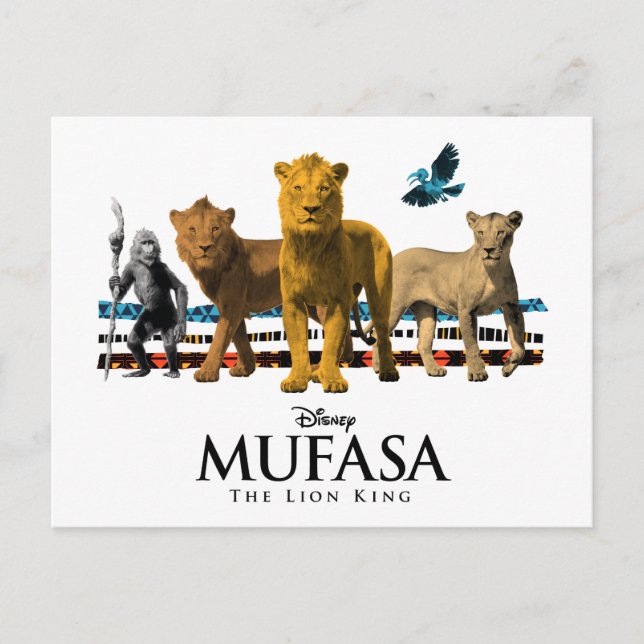 Carte Postale Famille royale de Mufasa sur les terres de la fier (Devant)