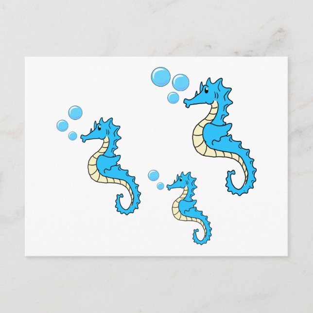Carte Postale Famille Seahorse (Devant)