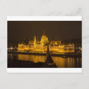 Carte Postale Famine Parliament Budapest by night