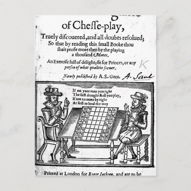 Carte Postale Famous Game of Chess, 1614 (Devant)