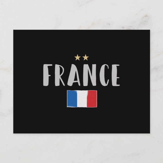 Carte Postale Fan de football France Chemise Française (Devant)