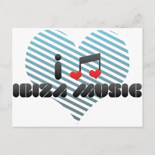 Carte Postale fan de musique Ibiza