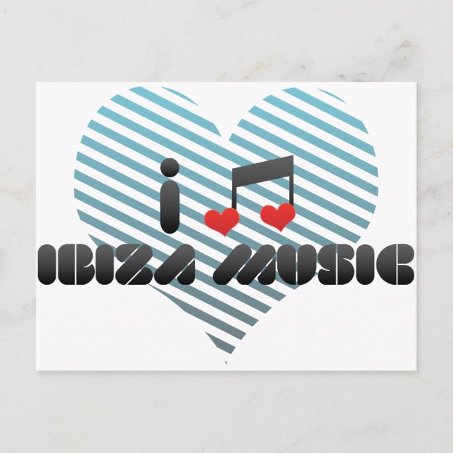 Carte Postale fan de musique Ibiza (Devant)