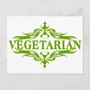 Carte Postale Fancy In Green - Végétarien