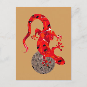 Carte Postale Fantaisie de lézard en mosaïque