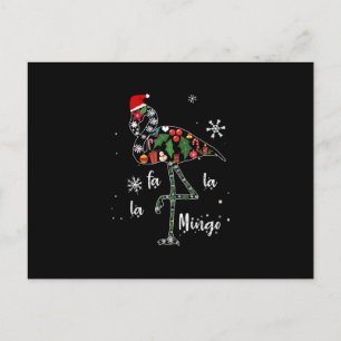 Carte Postale Fantaisie Flamant rose Noël Noël Noël