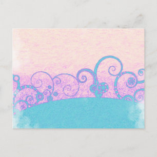 carte postale fantaisiste grunge pastel