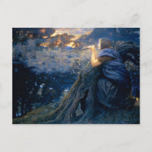 Carte Postale Fantasmes du crépuscule par Edward Robert Hughes