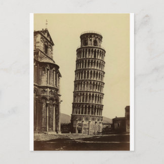 Carte Postale Fantastique photo de la tour de Pise en 1860!