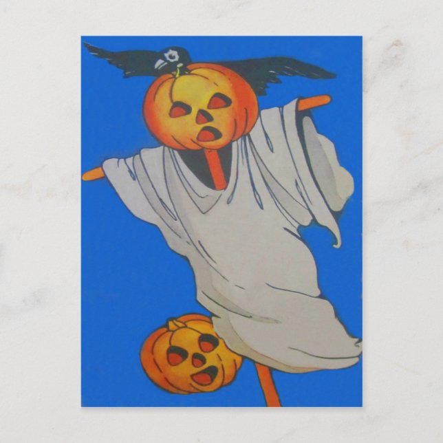 Carte Postale Fantôme Citrouille de la lanterne Jack O' (Devant)