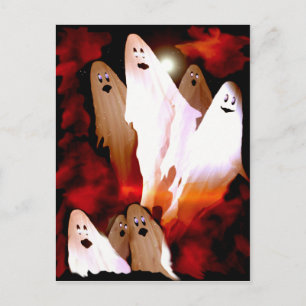 Carte Postale Fantômes d'Halloween