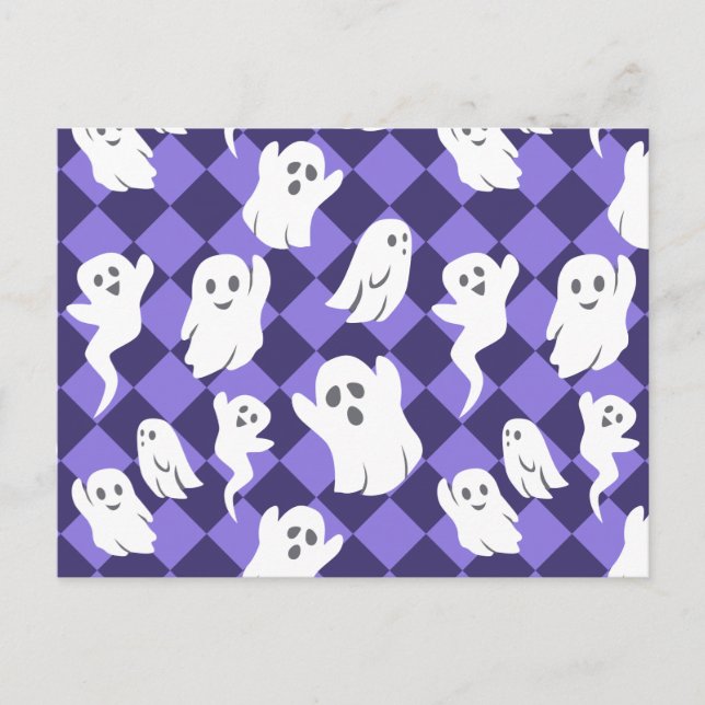 Carte Postale Fantômes d'Halloween (Devant)