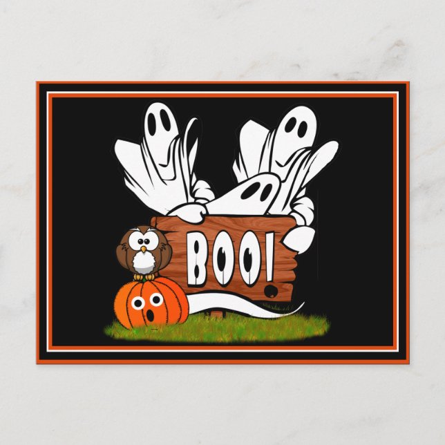 Carte Postale Fantômes et Pals amicaux (Devant)