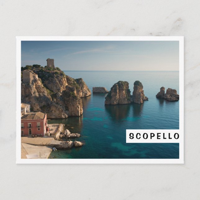 Carte Postale Faraglioni et Tonnara à Scopello, Sicile (Devant)