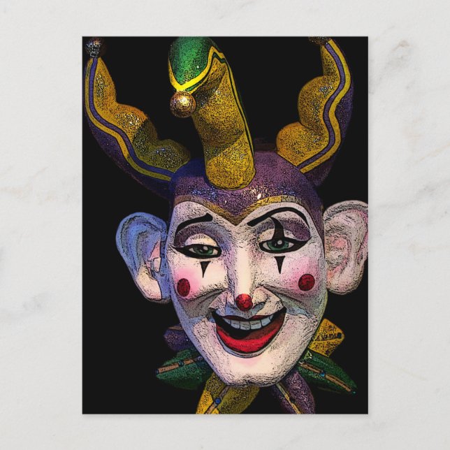 Carte Postale Farceur de mardi gras (Devant)