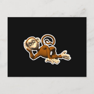 Carte Postale farniente autour du singe