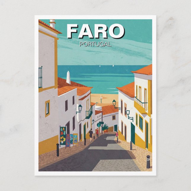 Carte Postale Faro Portugal Algarve Travel (Devant)